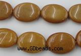 CGJ314 15.5 inches 13*18mm oval goldstone jade beads wholesale