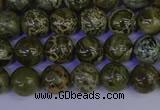 CGJ351 15.5 inches 6mm round green bee jasper beads wholesale