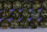 CGJ352 15.5 inches 8mm round green bee jasper beads wholesale