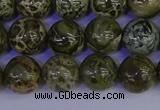 CGJ353 15.5 inches 10mm round green bee jasper beads wholesale