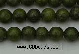 CGJ450 15.5 inches 4mm round green jasper beads wholesale