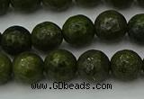 CGJ462 15.5 inches 8mm faceted round green jasper beads wholesale