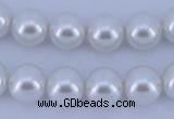 CGL01 10PCS 16 inches 4mm round dyed glass pearl beads wholesale