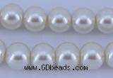 CGL11 10PCS 16 inches 4mm round dyed glass pearl beads wholesale