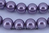 CGL144 10PCS 16 inches 8mm round dyed glass pearl beads wholesale