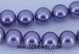 CGL152 10PCS 16 inches 4mm round dyed glass pearl beads wholesale