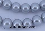 CGL163 10PCS 16 inches 6mm round dyed glass pearl beads wholesale