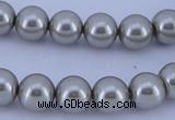 CGL172 10PCS 16 inches 4mm round dyed glass pearl beads wholesale