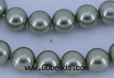 CGL202 10PCS 16 inches 4mm round dyed glass pearl beads wholesale