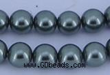 CGL214 10PCS 16 inches 8mm round dyed glass pearl beads wholesale