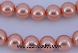 CGL296 5PCS 16 inches 12mm round dyed glass pearl beads wholesale