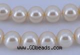 CGL32 10PCS 16 inches 4mm round dyed glass pearl beads wholesale