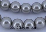 CGL372 10PCS 16 inches 4mm round dyed glass pearl beads wholesale