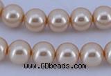 CGL42 10PCS 16 inches 4mm round dyed glass pearl beads wholesale