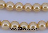 CGL52 10PCS 16 inches 4mm round dyed glass pearl beads wholesale