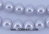 CGL72 10PCS 16 inches 4mm round dyed glass pearl beads wholesale