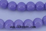 CGL800 10PCS 16 inches 4mm round heated glass pearl beads wholesale