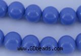 CGL807 10PCS 16 inches 6mm round heated glass pearl beads wholesale