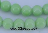 CGL818 10PCS 16 inches 4mm round heated glass pearl beads wholesale