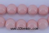 CGL830 10PCS 16 inches 4mm round heated glass pearl beads wholesale