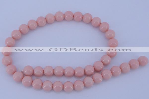 CGL832 10PCS 16 inches 8mm round heated glass pearl beads wholesale