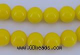 CGL860 10PCS 16 inches 4mm round heated glass pearl beads wholesale