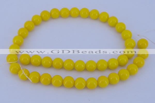 CGL861 10PCS 16 inches 6mm round heated glass pearl beads wholesale