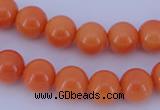 CGL866 10PCS 16 inches 4mm round heated glass pearl beads wholesale