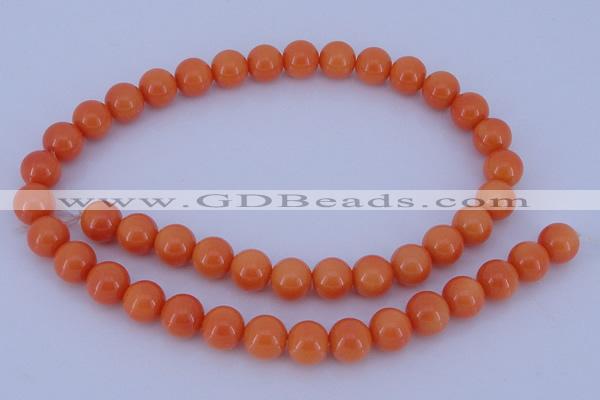 CGL866 10PCS 16 inches 4mm round heated glass pearl beads wholesale