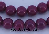 CGL883 5PCS 16 inches 14mm round heated glass pearl beads wholesale