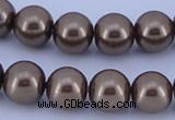 CGL95 5PCS 16 inches 10mm round dyed glass pearl beads wholesale