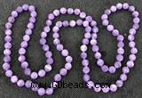 CGN1000 8mm round matte amethyst 108 beads mala necklaces