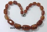 CGN104 20 inches 10*15mm - 20*30mm nuggets agate gemstone necklaces