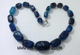 CGN107 20 inches 10*15mm - 20*30mm nuggets agate gemstone necklaces