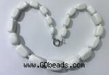 CGN121 22 inches 10*14mm - 20*30mm nuggets white porcelain necklaces