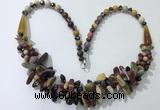 CGN463 22 inches chinese crystal & mookaite beaded necklaces