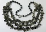 CGN677 22 inches stylish labradorite gemstone beaded necklaces