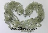 CGN722 19.5 inches stylish 6 rows prehnite chips necklaces