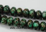 CGO121 15.5 inches 5*8mm rondelle gold green color stone beads