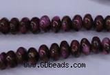 CGO71 15.5 inches 5*8mm rondelle gold red color stone beads