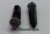 CGP1522 25*80mm - 28*90mm sticks black obsidian pendants