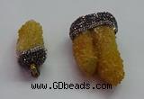 CGP1532 20*40mm - 30*50mm nuggets druzy quartz pendants