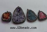 CGP1543 35*40mm - 45*70mm freeform druzy agate pendants