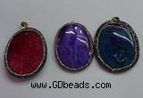 CGP1548 40*55mm - 45*60mm oval agate pendants wholesale