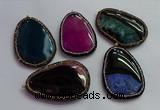 CGP1551 40*60mm - 45*70mm freeform agate pendants wholesale