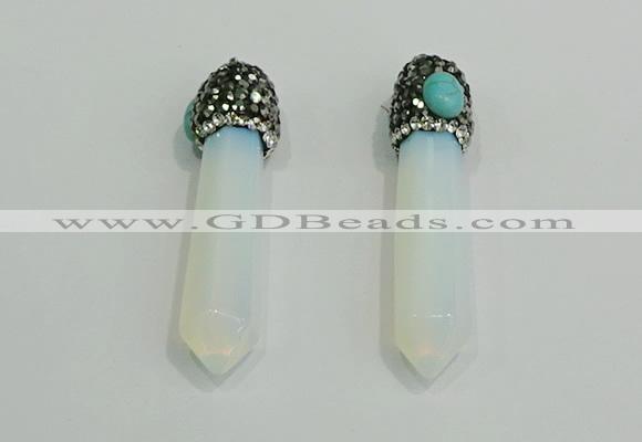 CGP185 10*55mm sticks opal pendants wholesale