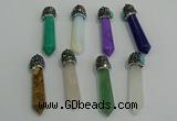 CGP198 10*55mm sticks mixed gemstone pendants wholesale