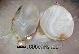 CGP2010 30*50mm - 50*80mm freeform agate slab pendants wholesale