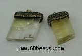 CGP217 20*30mm - 25*40mm freeform citrine gemstone pendants