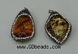 CGP276 28*40mm - 30*45mm freeform synthetic amber pendants